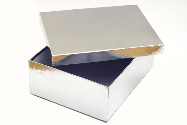 Opened silver box — Stock Photo, Image