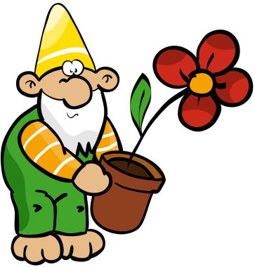 Blumentopfzwerg clipart