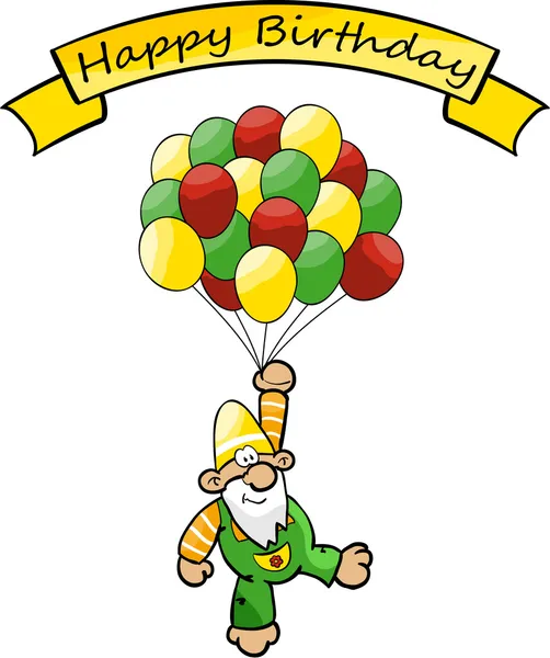 Balloonzwerg — Stok Vektör