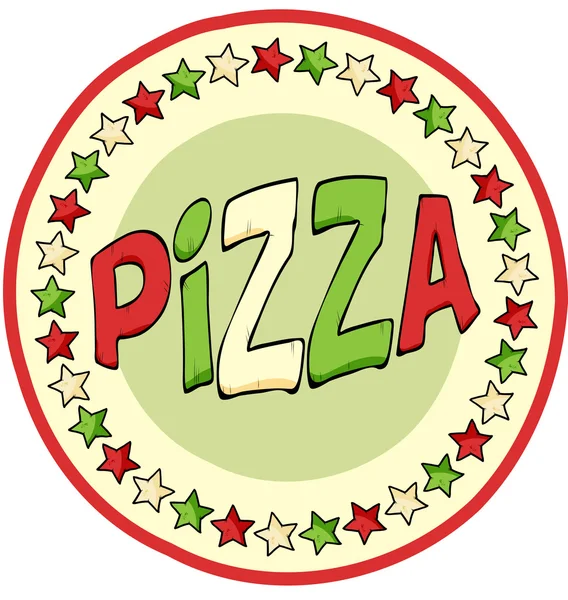 Odznaka pizzy — Wektor stockowy