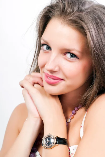 stock image Young girl smiling