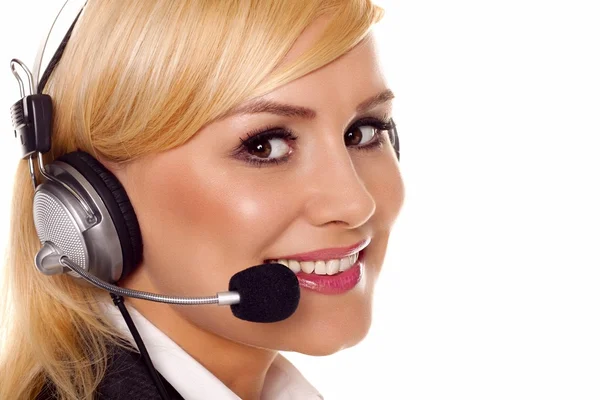 Blond receptionist . — Stock Photo, Image