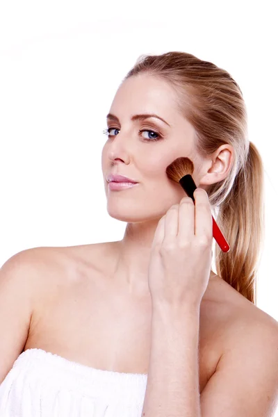 Aplikovat make-up. — Stock fotografie