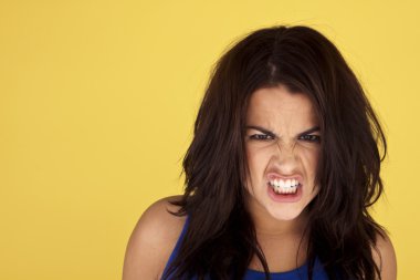 Angry woman. clipart