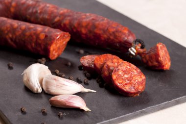 Spanish chorizo. clipart