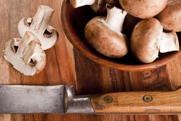 stock image Chestnut mushrooms.