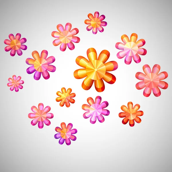 Mosaïque Fleurs — Image vectorielle