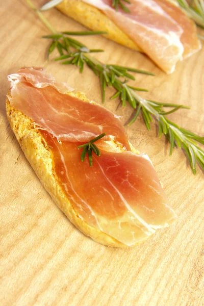 stock image Typical cured ham from Spain