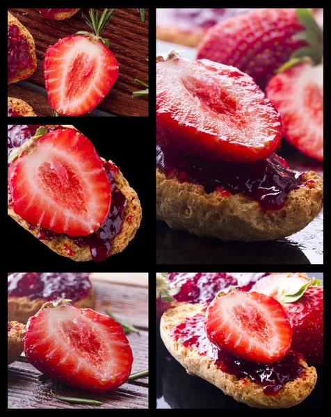 Uppsättning av jordgubbar — Stockfoto