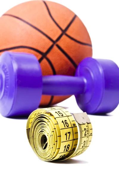 Dieta, exercício e esporte, materiais — Fotografia de Stock