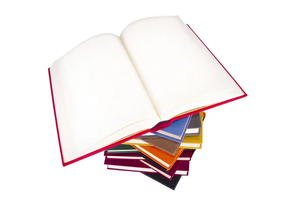 Libros aislados en fondo blan — Foto Stock