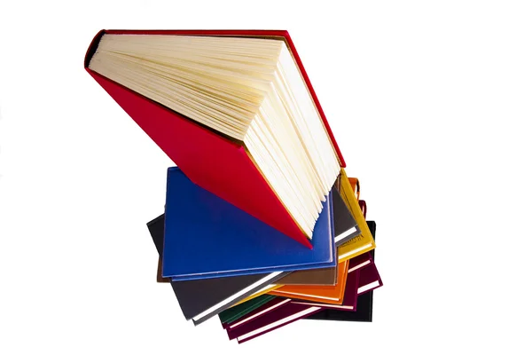 Libros aislados en fondo blanco — Stock Photo, Image