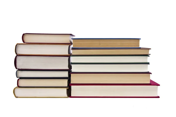 Beyaz arkaplanda izole edilmiş kitaplar — Stok fotoğraf
