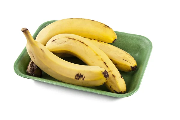 Bananes dans la casserole avec fond blanc — Photo