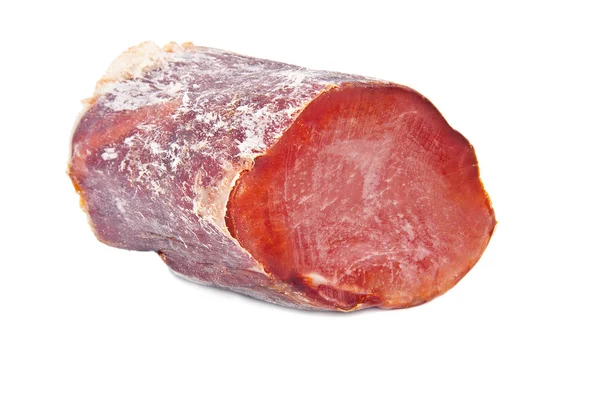 흰색 배경에 고립 된 고기 소시지 — 스톡 사진