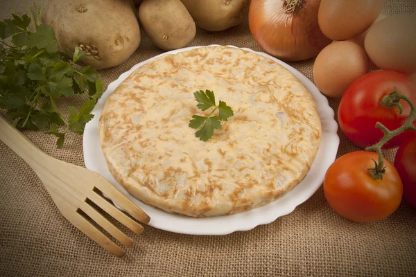 stock image Spanish potato omelette