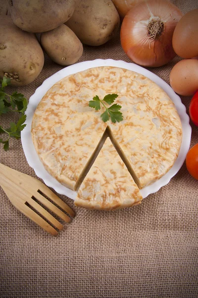 stock image Spanish potato omelette