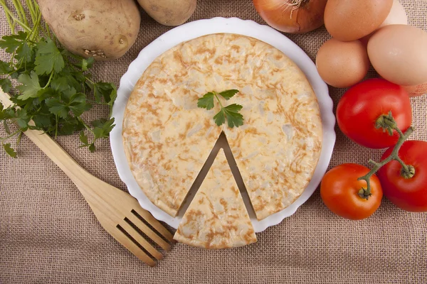 stock image Spanish potato omelette