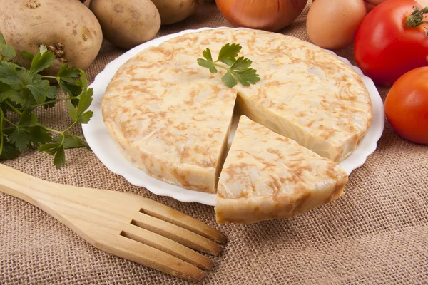 Spaanse aardappelomelet — Stockfoto