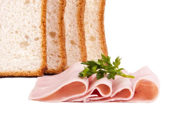 Ham isolated on white background — Stock Photo, Image