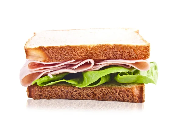 Appetitliche Sandwich isoliert auf weißem Hintergrund — Stockfoto