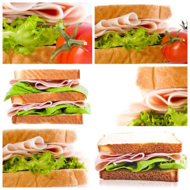 Collection set and sandwiches clipart