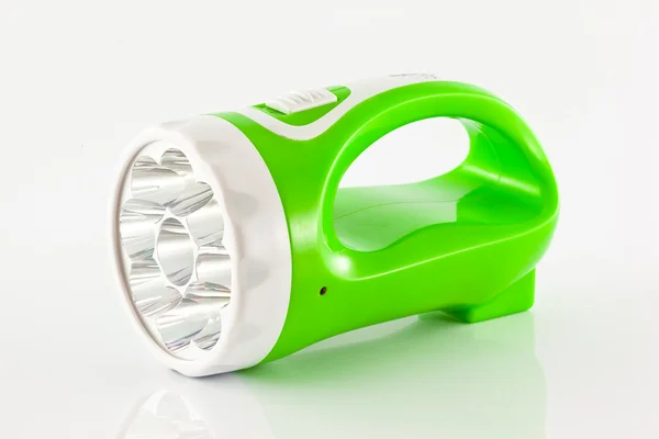 Grüne Taschenlampe — Stockfoto