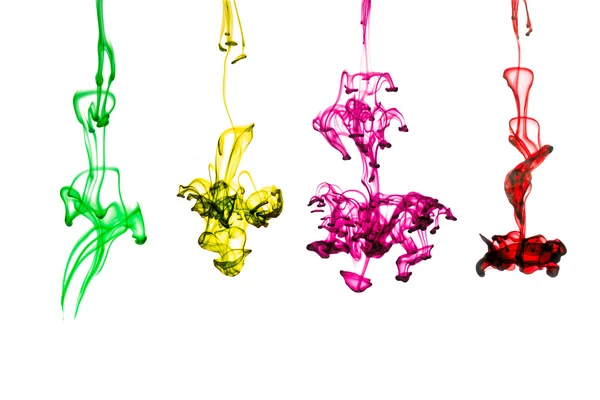 Tinta colorida na água — Fotografia de Stock