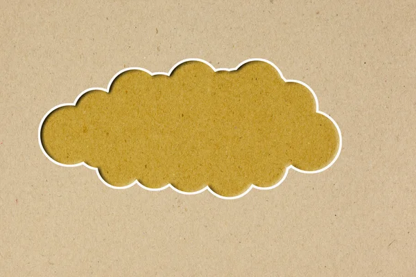 Bańka mówić znacznika na papier brązowy — Zdjęcie stockowe