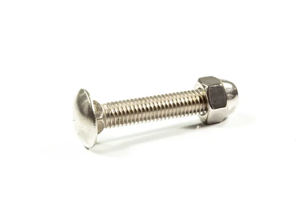 Stainless bolt and screw nut — Stock Photo, Image