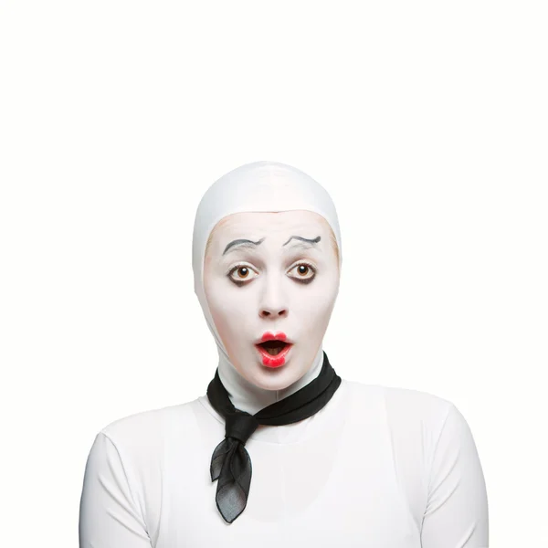 Surprised mime — Stock Photo, Image