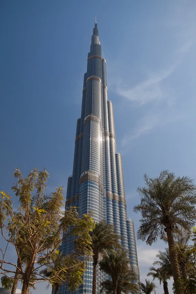 El rascacielos Burj Khalifa — Foto de Stock