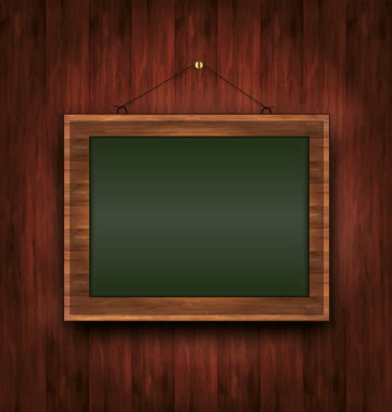 Blackboard wooden menu Todays special green raster clipart