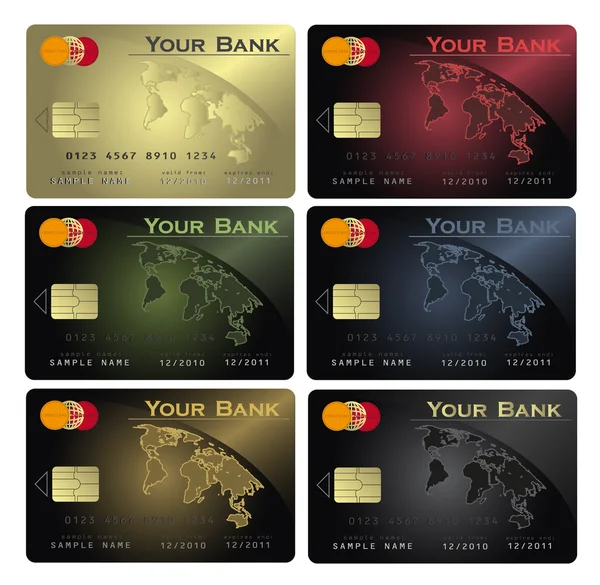 Vektor Kreditkartenfarben — Stockvektor