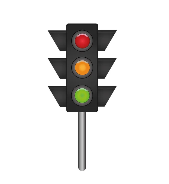 Raster semaphore signal traffic — Stock Photo, Image