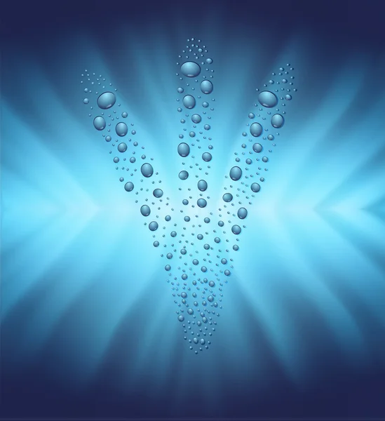 Raster fundo azul drop waterworks — Fotografia de Stock
