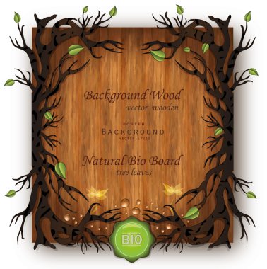 Vector Bio background Wood clipart