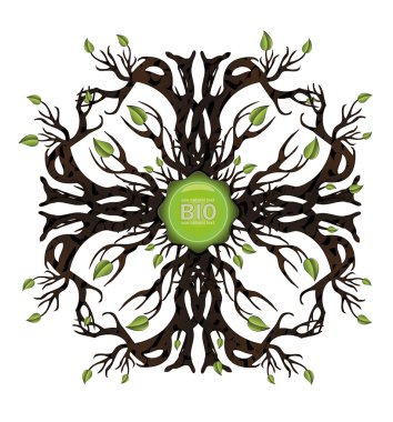 Vector Bio tree icon clipart