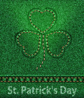 Vector Jeans St. Patrick's Day Shamrock clipart