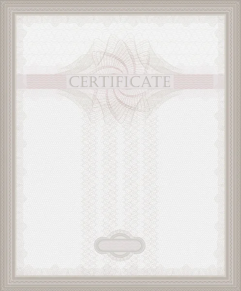 Raster Certificate Guilloche template security spirograph — Stock Photo, Image