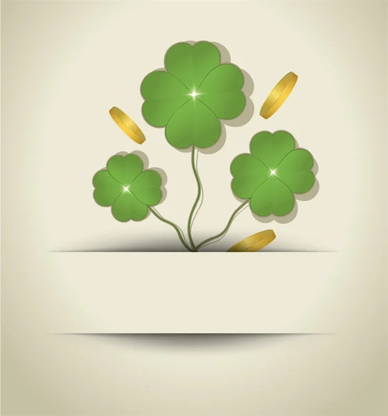 Raster St. Patrick του τριφυλλιού ημέρα κάρτα χαρτί — Φωτογραφία Αρχείου