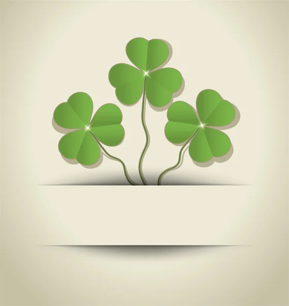 Του ράστερ St. Patrick ημέρα τριφύλλι κάρτα χαρτί — Φωτογραφία Αρχείου
