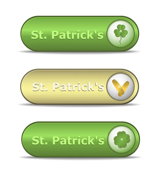 Web ボタン聖 Patrick の日 — ストックベクタ