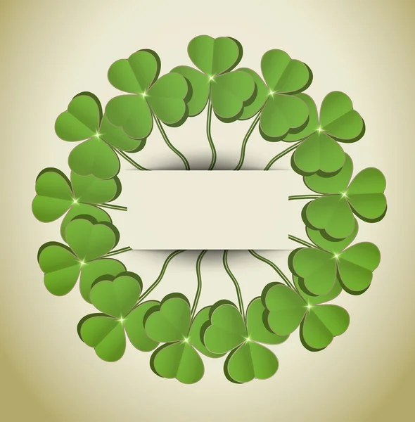 Raster St. Patrick's Day Shamrock circle — Stock Photo, Image