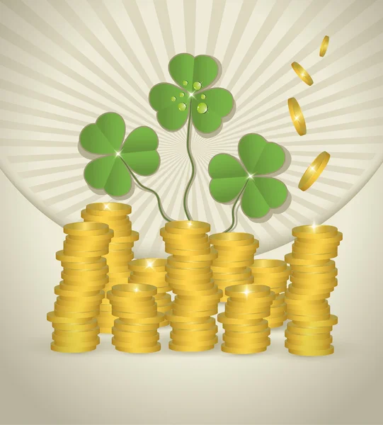Raster St. Patrick dzień pieniądze monety — Zdjęcie stockowe