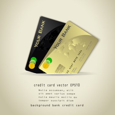 Vector credit card background clipart