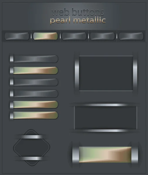 Modèle Web Pearl Metal — Image vectorielle