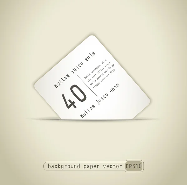 Tarjeta de papel de fondo vectorial — Vector de stock