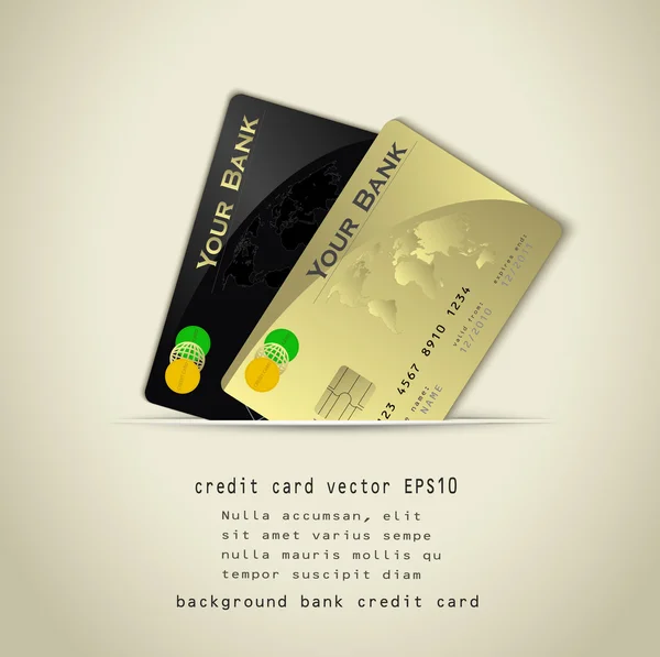 クレジット カードのベクトルの背景 — ストックベクタ