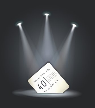 Vector reflector light paper card clipart